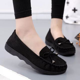 giầy lười nữ da lộn