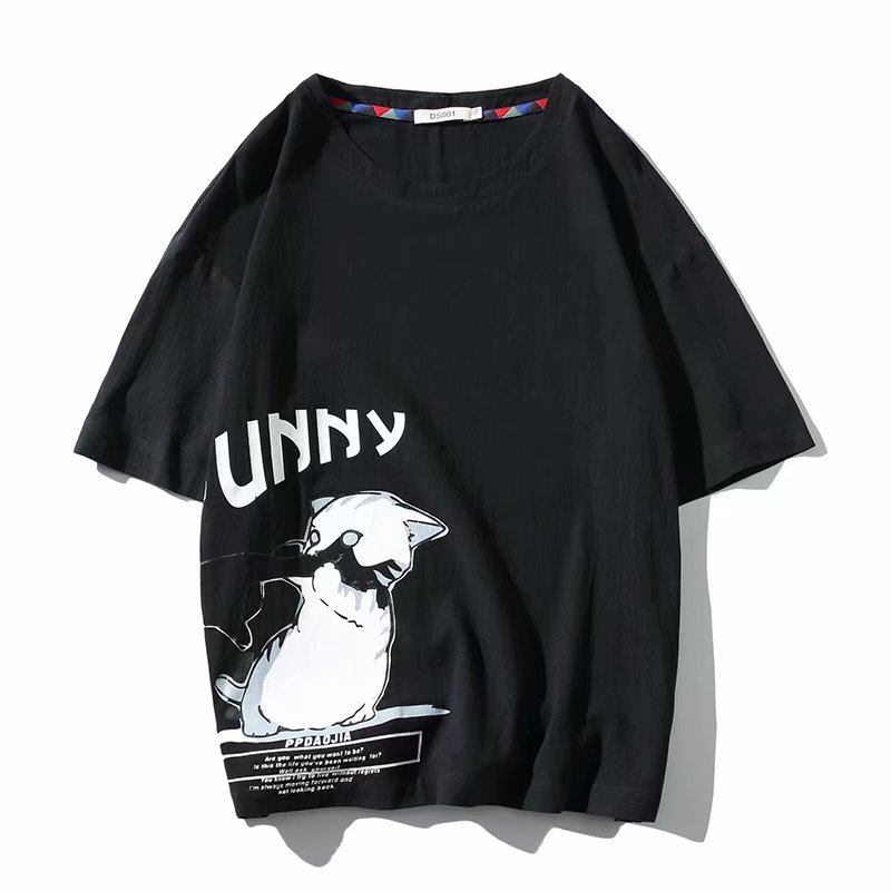 Áo thun form rộng phong cách Nhật Bản năng động trẻ trung cho nam size M-8Xl