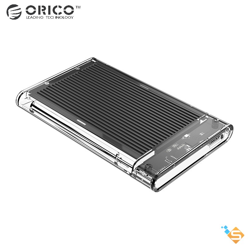 Hộp đựng ổ cứng ORICO HDD 2.5 Inch SATA sang USB 3.0 5Gbps bằng nhôm trong suốt 2179U3 - Bảo Hành 12 Tháng