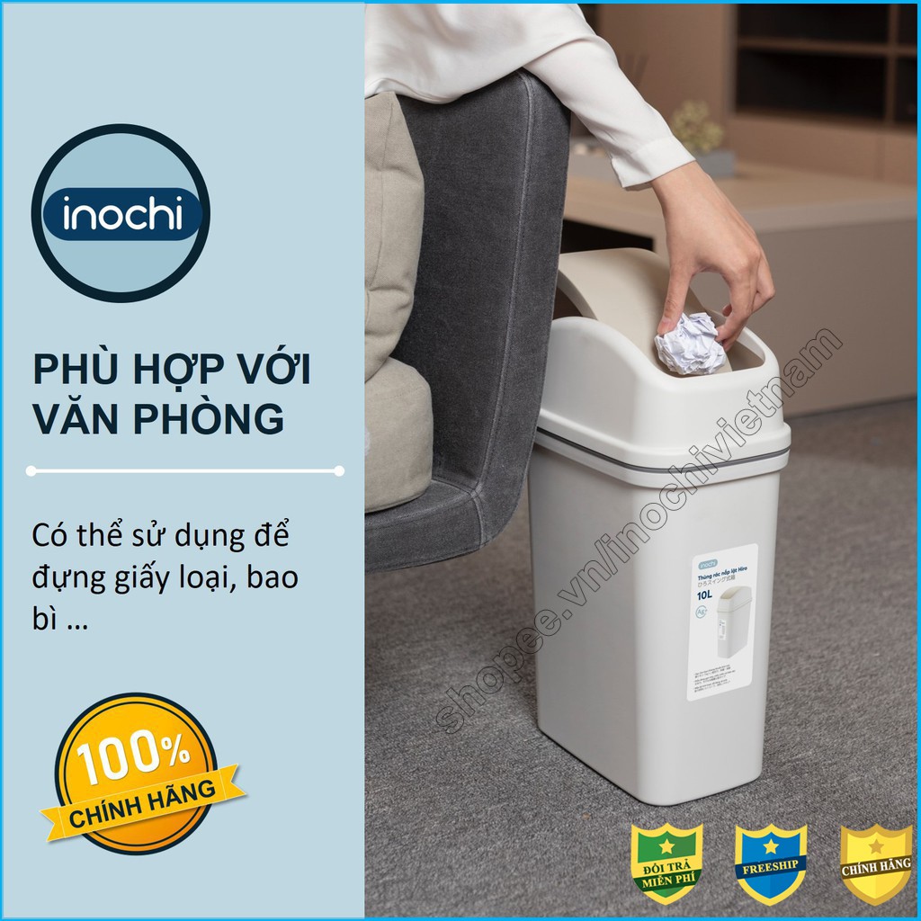 [CHÍNH HÃNG] Thùng Rác Nắp Lật 10 Lít 💫SALE💫 Sọt Rác Nhựa Thông Minh Rất Đẹp Làm Sọt Rác Văn Phòng Khách Sạn Gia Đình