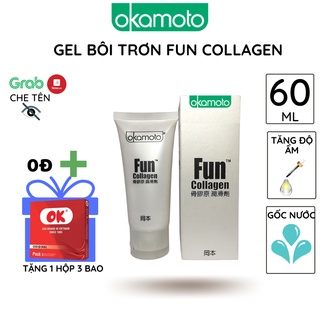 Gel Bôi Trơn Okamoto Fun Collagen 60ml tăng cường độ ẩm chăm sóc da an toàn