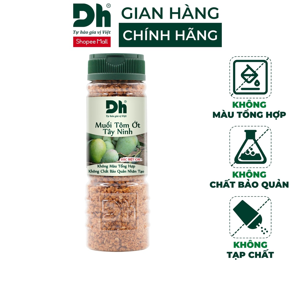 Muối tôm ớt Tây Ninh DH Foods đặc biệt cay thơm ngon gia vị chấm hoa quả