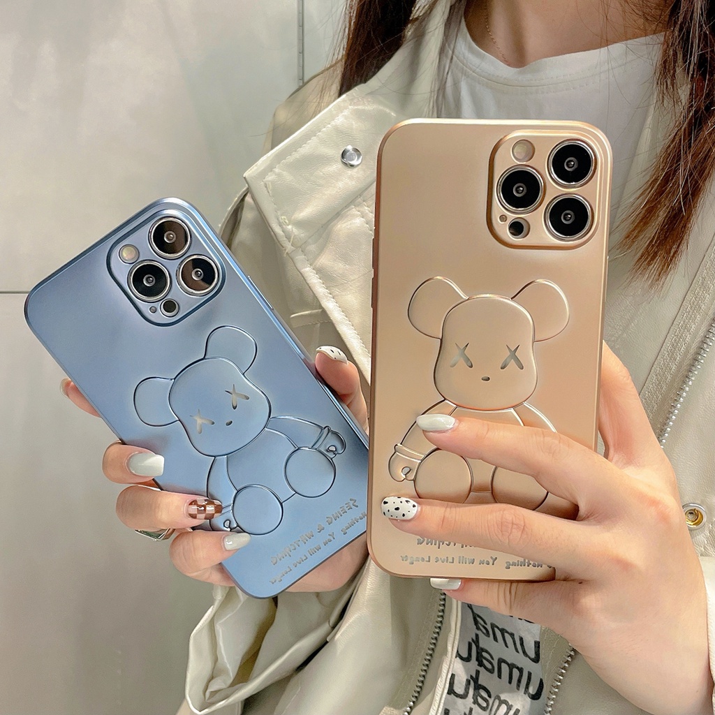 Ốp Điện Thoại tpu Mềm Hình Gấu 3D Cho iPhone 7 8 X XS XR XS max 7Plus 8Plus 11 11 pro 11 pro max 12 13 proamx 12 pro max
