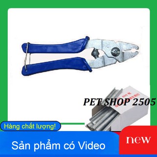 COMBO 1 KÌM ĐƠN VÀ 3 HỘP GHIM LỒNG CHIM-THỎ-GÀ