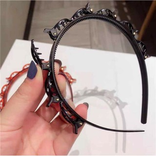 Bờm tóc có kẹp giữ tóc