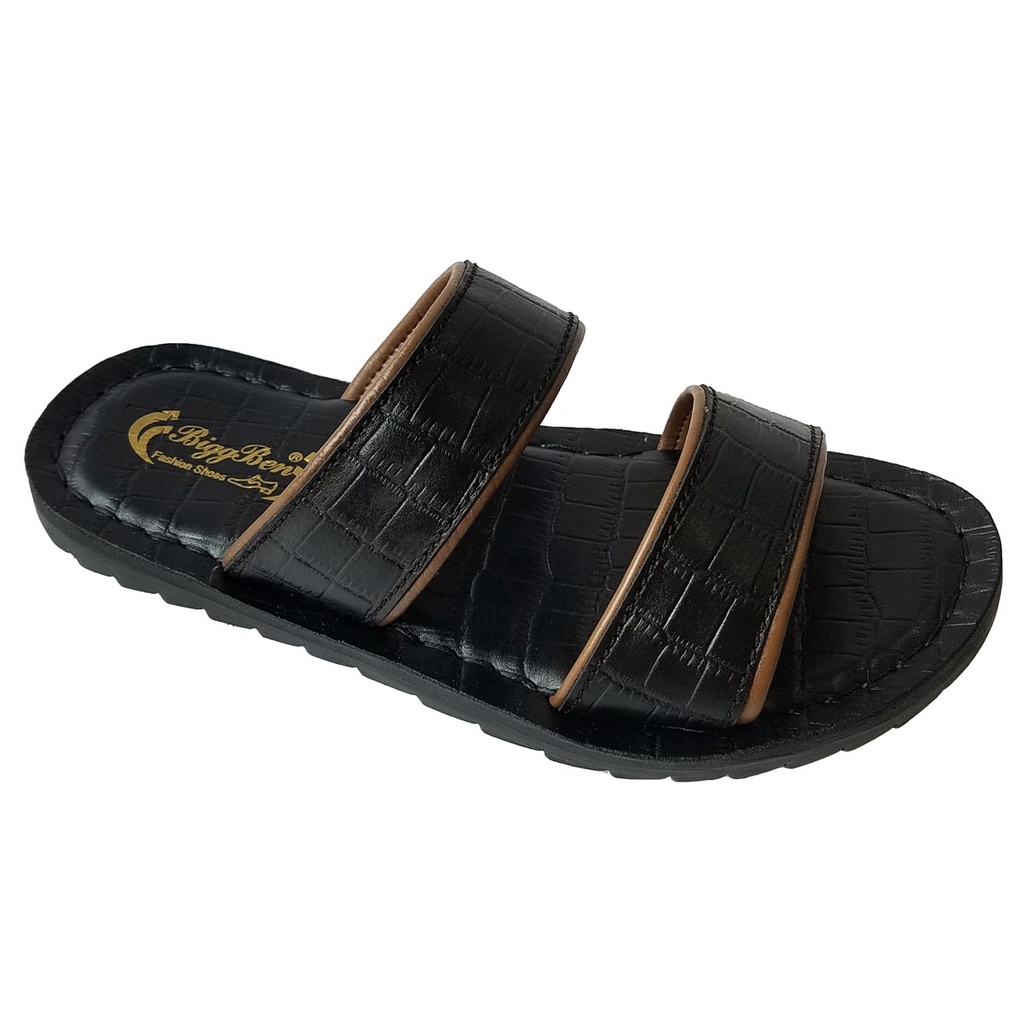 Dép Nam Quai Ngang Da Bò Thật BIGBEN Cao Cấp DN337