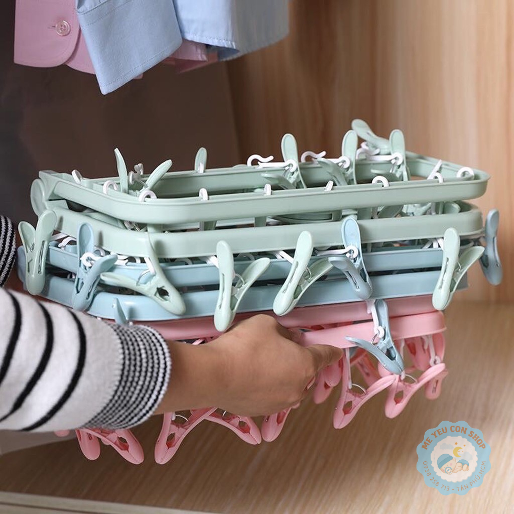 Móc chùm phơi quần áo trẻ em 32 kẹp TOBE (katydang)