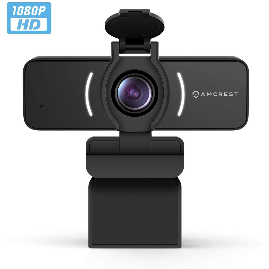 Webcam dành cho PC, Laptop Amcrest 1080p, có mic, dùng được trong ánh sáng yếu (Like-new 98%)