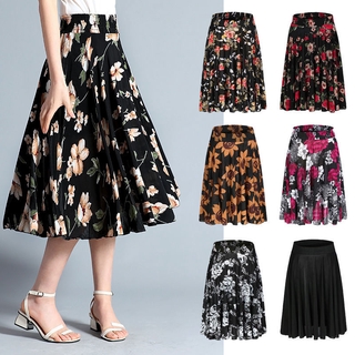 Đầm Khiêu Vũ Dáng Rộng Eo Co Giãn Vải Lụa Mát Thời Trang Mùa Hè Cho Phụ Nữ Trung Niên