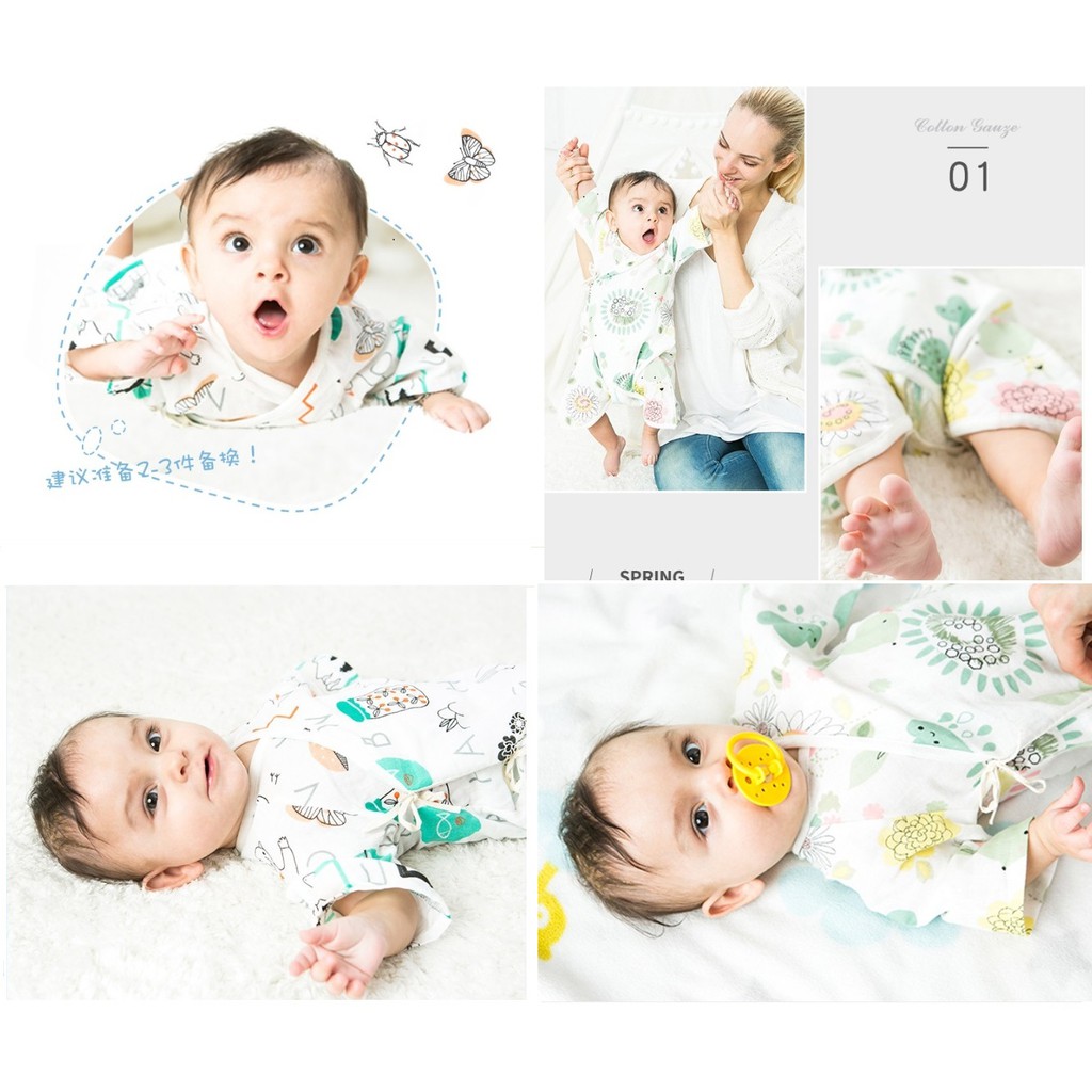 Body Muslin Tree sợi tre cho bé 0-1 tuổi