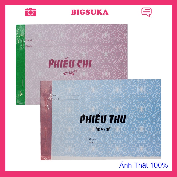 Phiếu chi 2 liên khổ 13x19mm xấp 100 tờ BIGSUKA