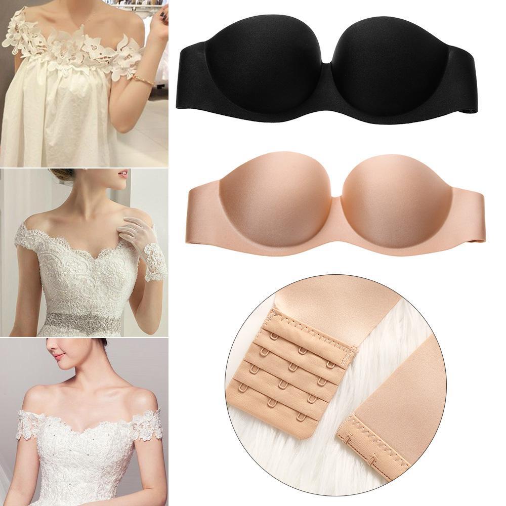 Áo Ngực 1 / 2 Cúp Không Dây Chống Trượt Thiết Kế Quyến Rũ Cho Nữ