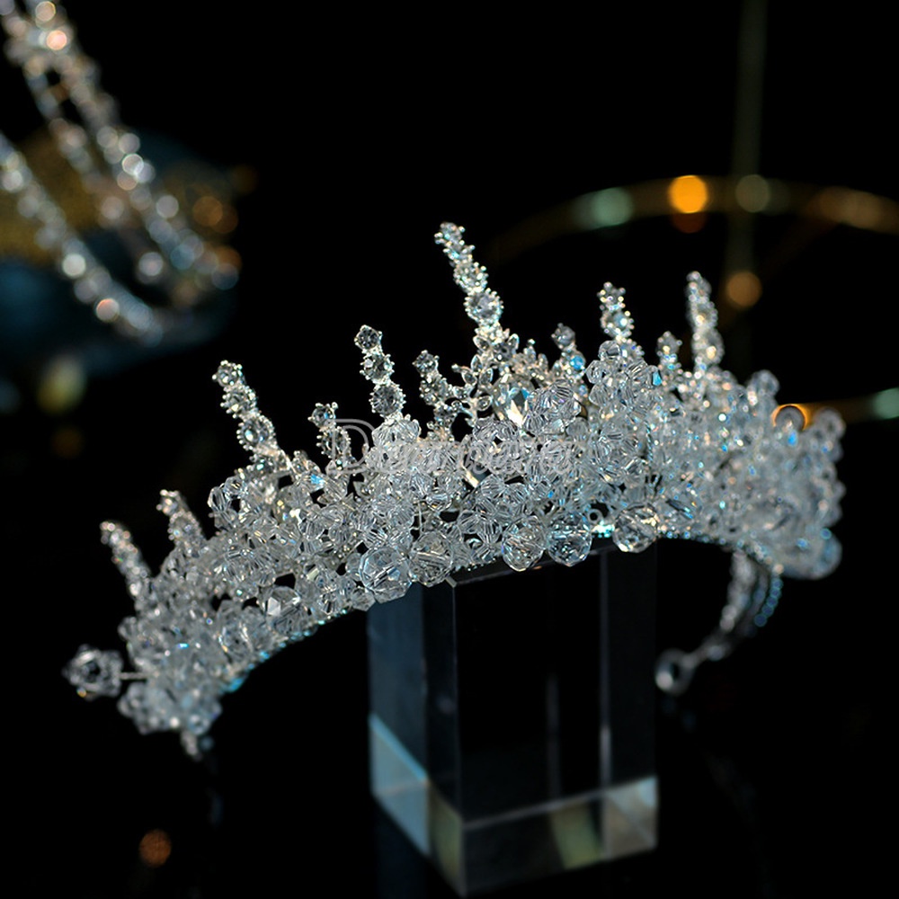 Vương Miện Cài Tóc Đính Đá Thời Trang Cho Cô Dâu