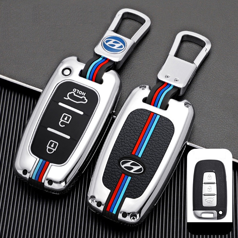 Ốp Chìa Khoá Xe Hyundai Sonata, Tucson, Santafe, Genesis, i30, Elantra, Veloster Hợp Kim Kẽm