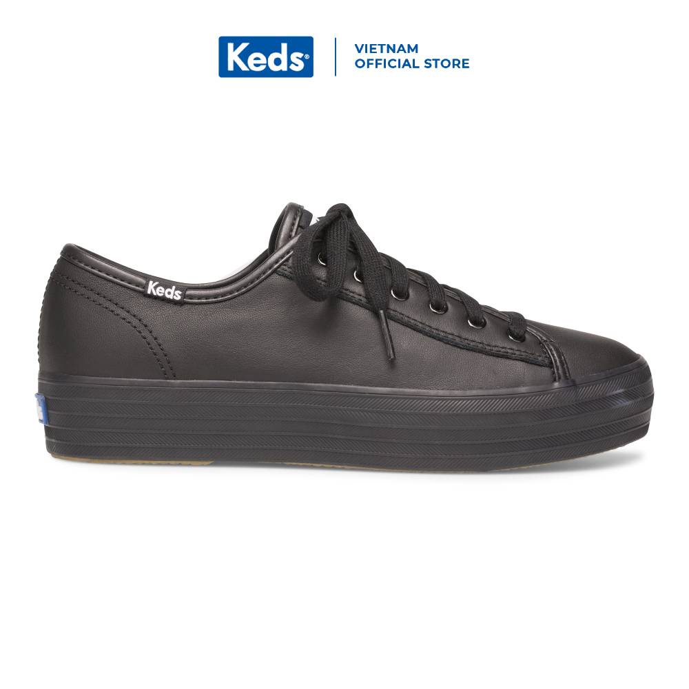 Giày Keds Nữ - Triple Kick Leather Black/Black - KD057311