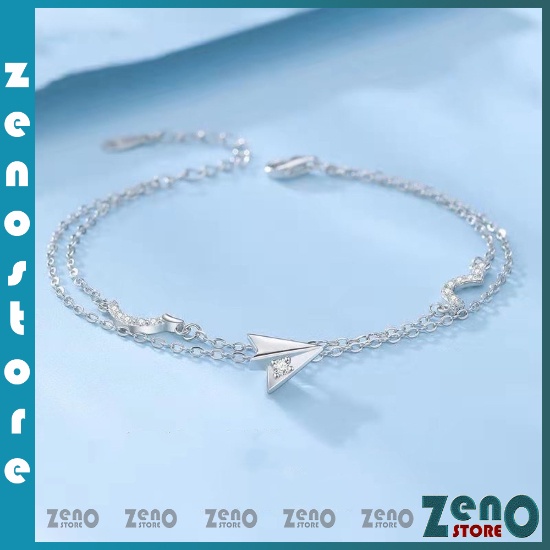 Vòng tay Titan ZenO (full box), LT07 Lắc tay nữ máy bay giấy cá tính mẫu Hàn Quốc