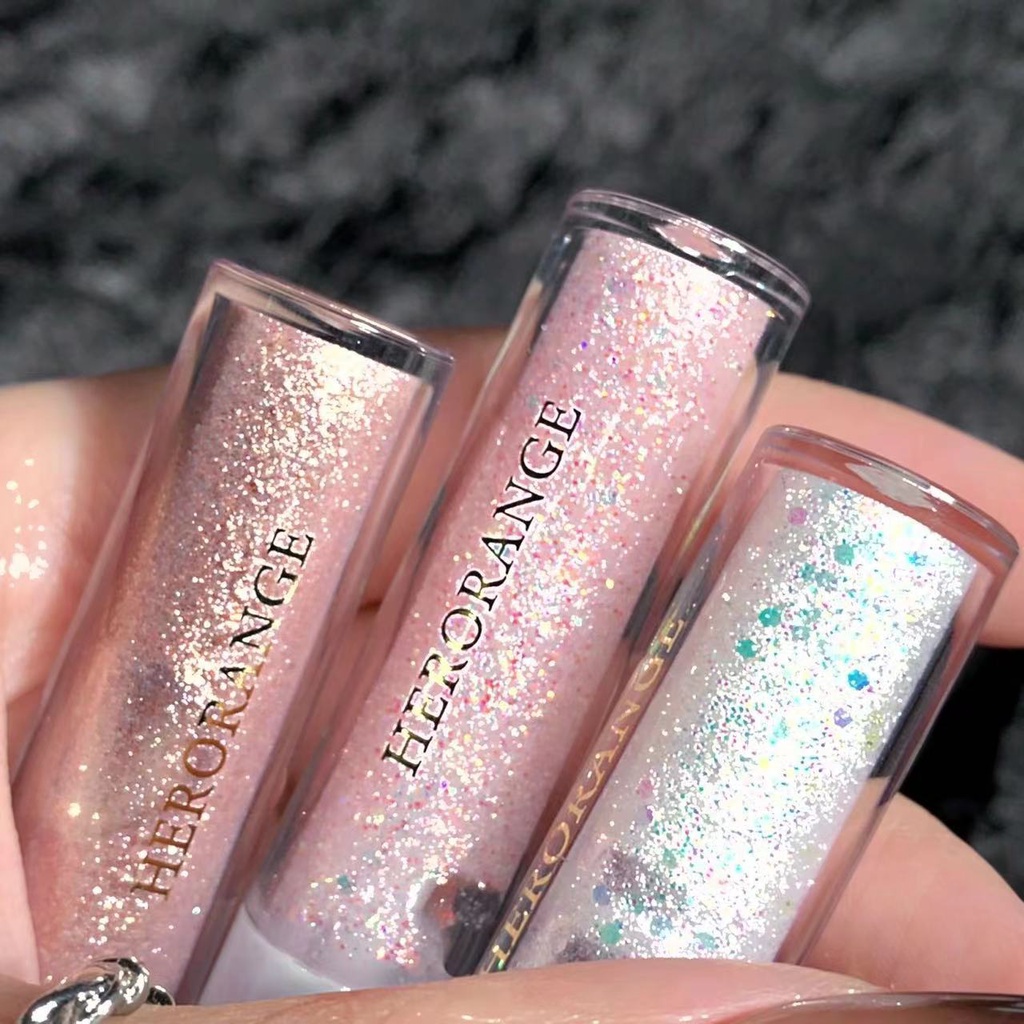 Set 3 Phấn Mắt Dạng Lỏng Màu Ánh Kim / Bạc / Vàng Hồng