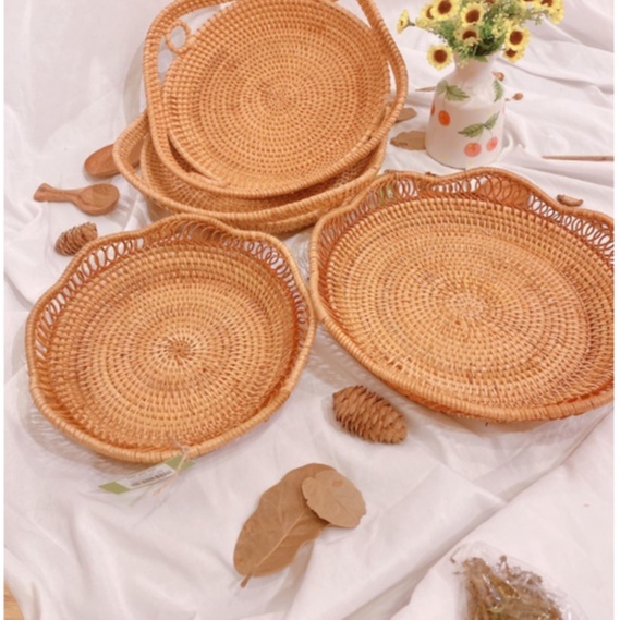 Rổ Mây Tre Đan, Đựng Mọi Vận Dụng, kích thước D22, D30