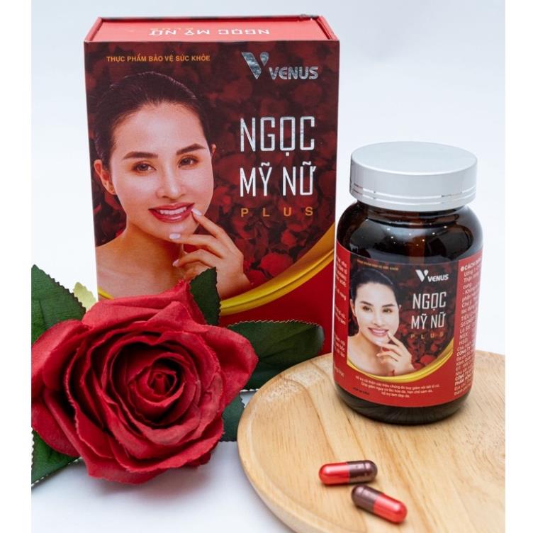 NGỌC MỸ NỮ PLUS – Hỗ trợ cải thiện và giảm các biểu hiện do suy giảm nội tiết tố nữ, làm sáng da, đẹp da