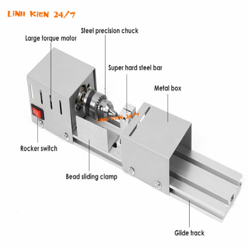 Máy Tiện Đa Năng Mini 12V-24V 100W