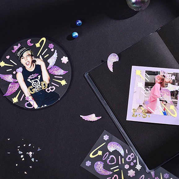 Sticker họa tiết lấp lánh rực rỡ (SN12)