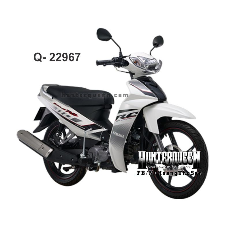 Tem rời Sirius - RC 2017, trắng đen - Thiết kế theo yêu cầu, chỉnh sửa theo ý. Sắc nét, bền màu