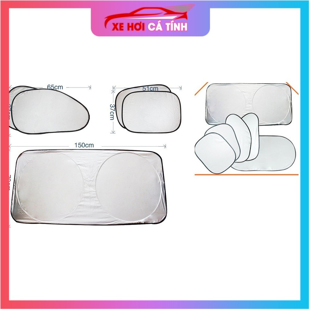 [⚡FLASH SALE⚡] Bộ che nắng 6 món full 6 kính cho ô tô