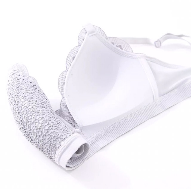 Quần Áo ngực ren NÀNG THƠ tiểu thư xinh xắn - Bộ đồ lót nữ ren không gọng cao cấp đệm mỏng màu da đen trắng kiểu cô dâu