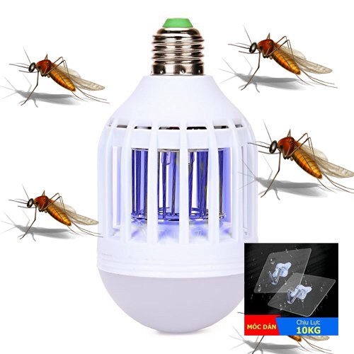 combo 2 Đèn LED bắt muỗi 2 in1 (tặng 2 móc cường lực) kiêm đèn ngủ hoặc chiếu sáng BH 12 tháng