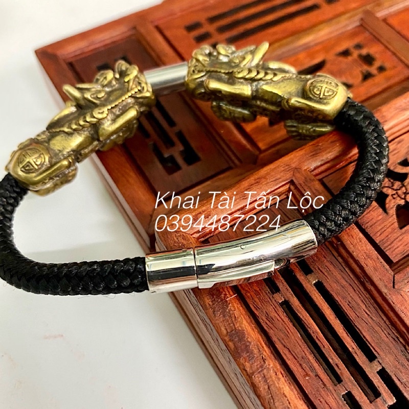 Vòng tay tỳ hưu bằng đồng trừ tà , mang bình an và tài Lộc cho nam