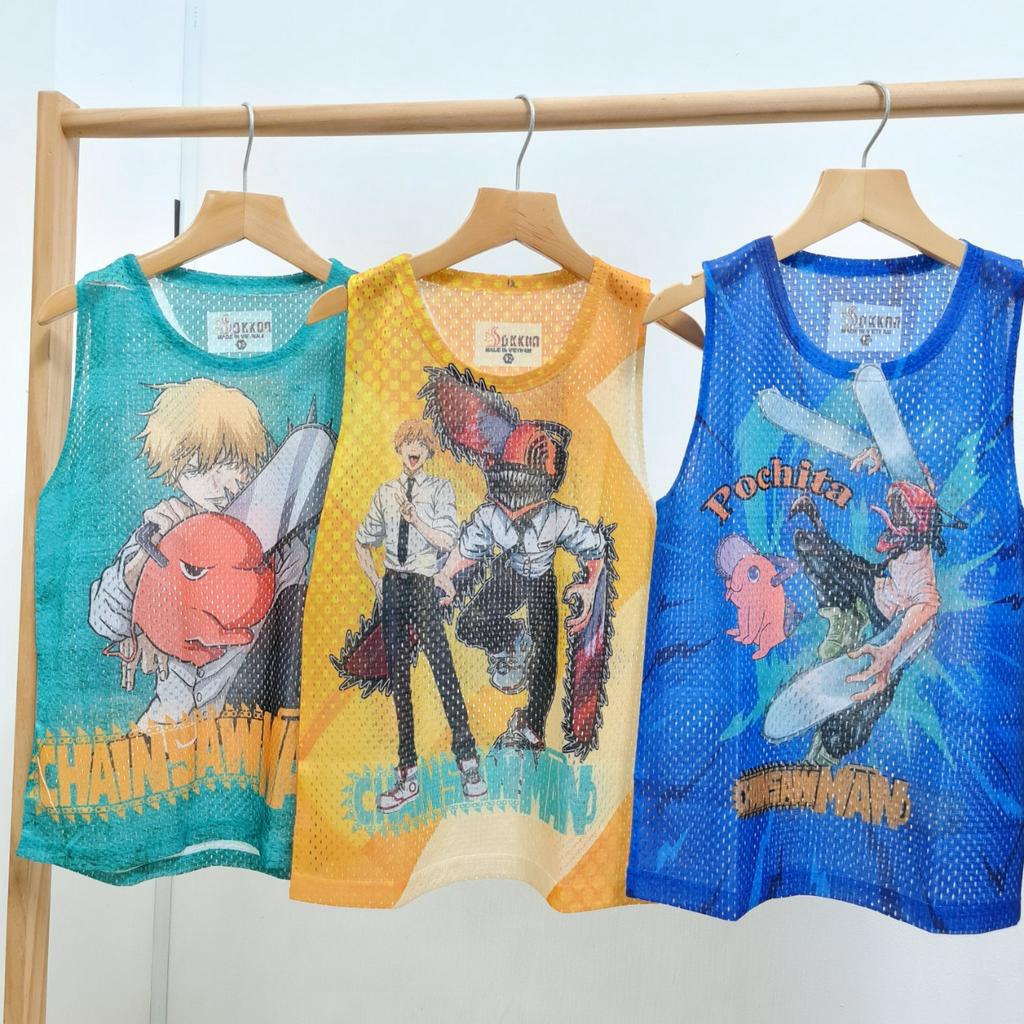 Áo ba lỗ thun lưới cho bé trai in hình Conan vải mềm thóng mái cho bé trai từ 15 - 50kg