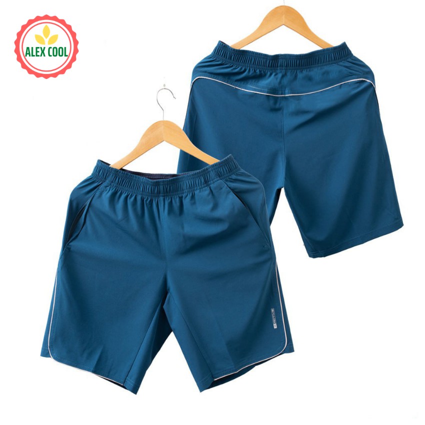 Quần đùi nam short thể thao vải gió chun trơn mát co giãn 4 chiều alex cool | BigBuy360 - bigbuy360.vn