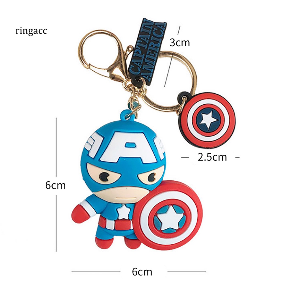 Móc khóa treo điện thoại/ balo hình nhân vật siêu anh hùng Marvel tùy chọn kiểu dáng