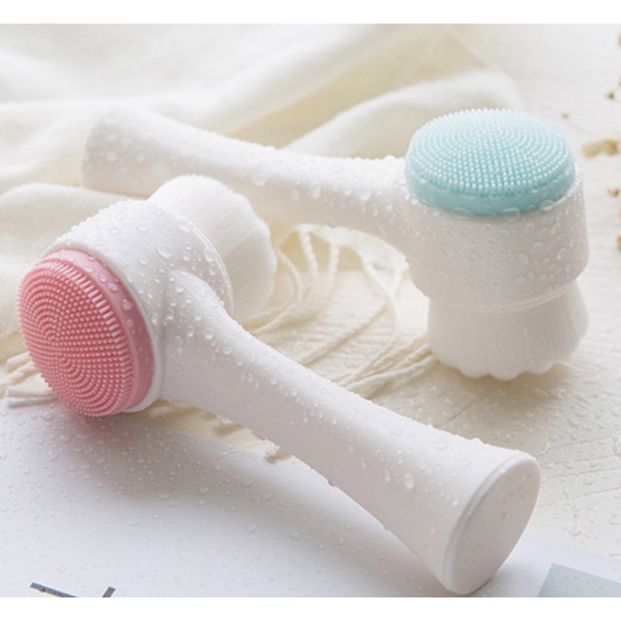 Cọ rửa mặt - cọ mát xa 2 đầu êm nhẹ sạch da