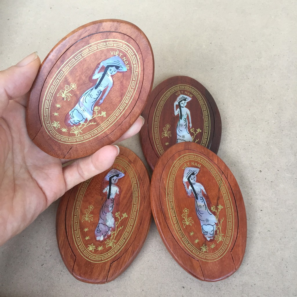 Gương trang điểm bằng gỗ mini chất lượng cao