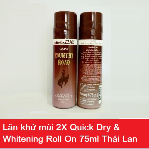 Lăn khử mùi 2X - Quick Dry & Whitening Roll On 75ml Thái Lan