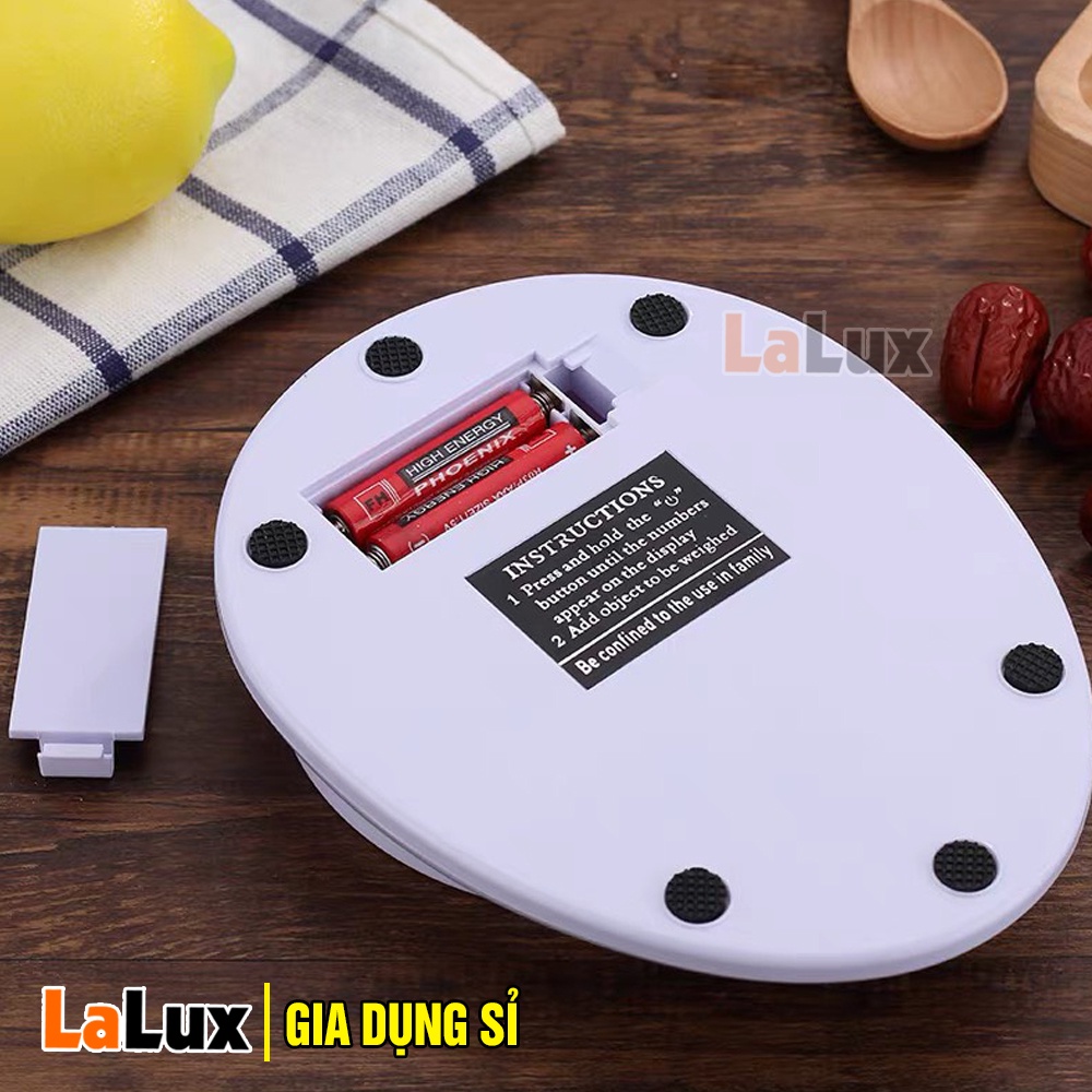 Cân Điện Tử Tiểu Ly ELECTRONIC SCALE 5KG / 10KG (TẶNG PIN) - Cân Nhà Bếp Độ Chính Xác Cao, GIA DỤNG SỈ LALUX