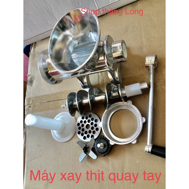 Máy xay thịt xay cua quay tay cỡ đại bằng nhôm cối 12