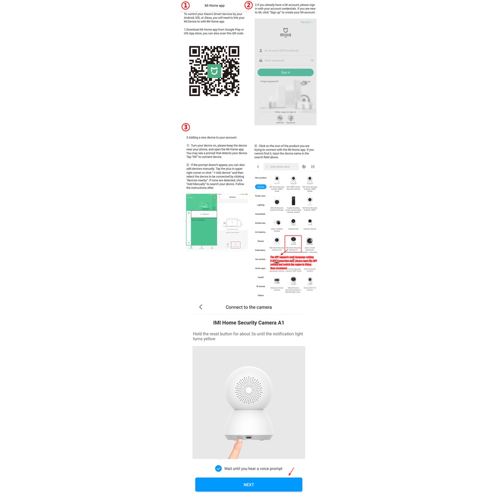 Camera xiaomi imilab A1 xoay 360 độ bản quốc tế chất lượng cao | BigBuy360 - bigbuy360.vn
