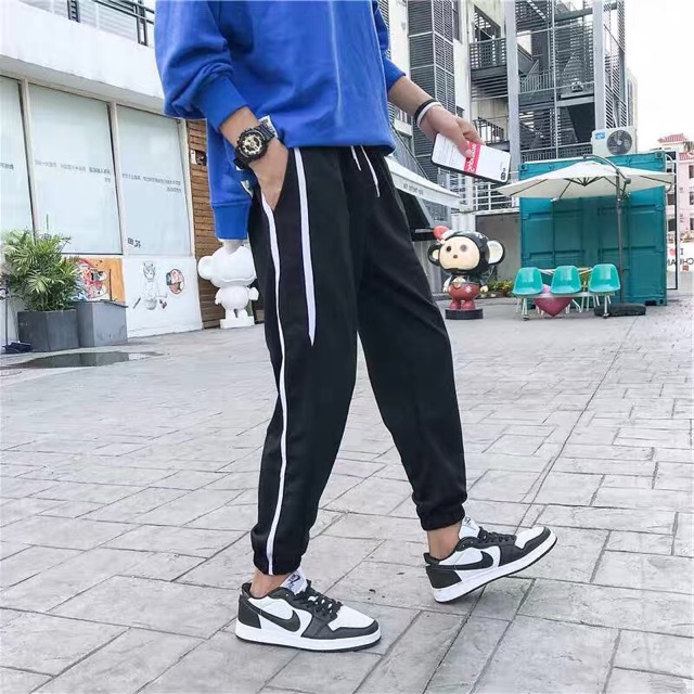 Quần jogger Nỉ unisex Sọc 1,5 nam nữ phong cách ulzzang Wind | BigBuy360 - bigbuy360.vn
