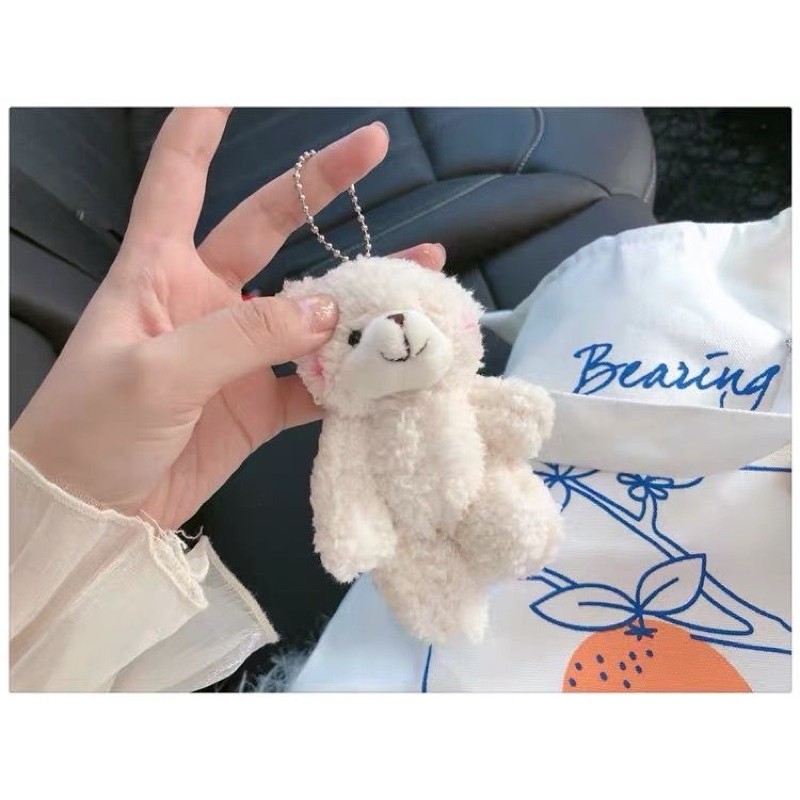 💖 Móc khoá treo cặp Gấu xù trắng xinh xinh 🐶🐶 HÀNG CÓ SẴN - phụ kiện xinh