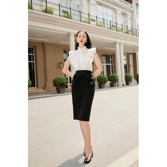 Áo sơ mi sát nách cổ bèo G188 chất liệu đẹp, kiểu dáng nữ tính, đi học hay thời trang công sở đều hợp LABA