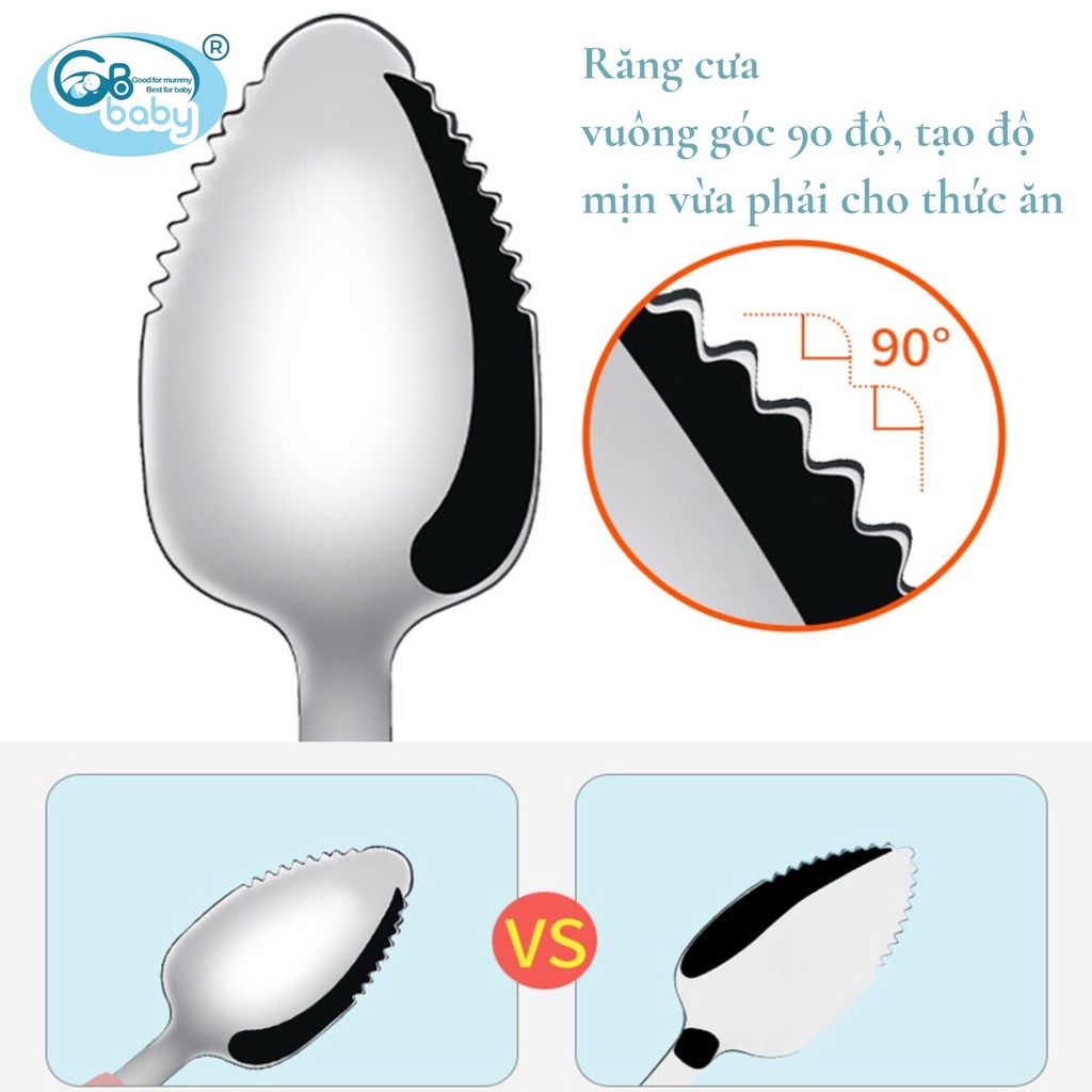 Thìa nạo hoa quả 2 đầu cho bé ăn dặm Gb baby chính hãng