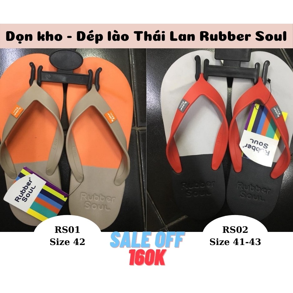 DÉP KẸP NAM RUBBER SOUL SIZE 5-10 THÁI LAN