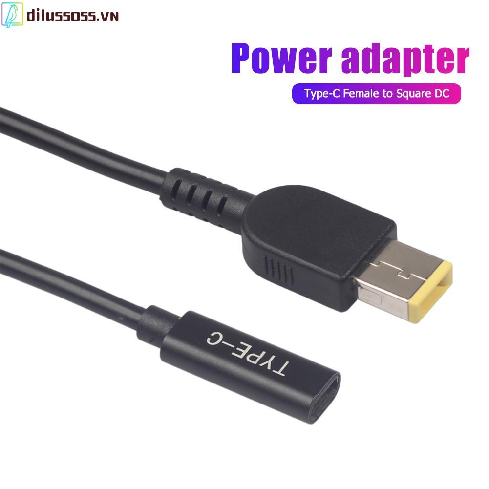 Cáp sạc Dilussoss chuyển đổi từ cổng Type-C sang cổng vuông PD cho Lenovo Thinkpad