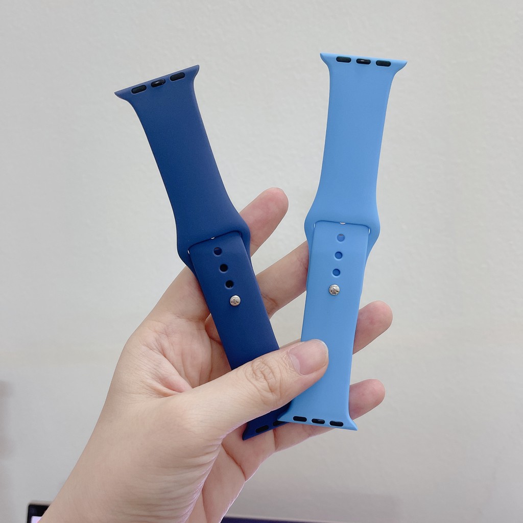 ⚡Còn hàng⚡ Dây đeo cao su silicone cho Apple Watch 38mm/40mm/42mm/44mm