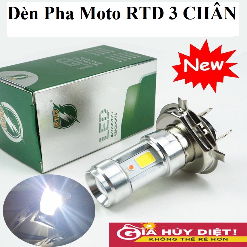 Đèn Pha Xe Máy, Đèn Pha Moto Rtd 3 Chân,Đa Năng Dễ Lắp Đặt. Bảo Hành Toàn Quốc uy tín