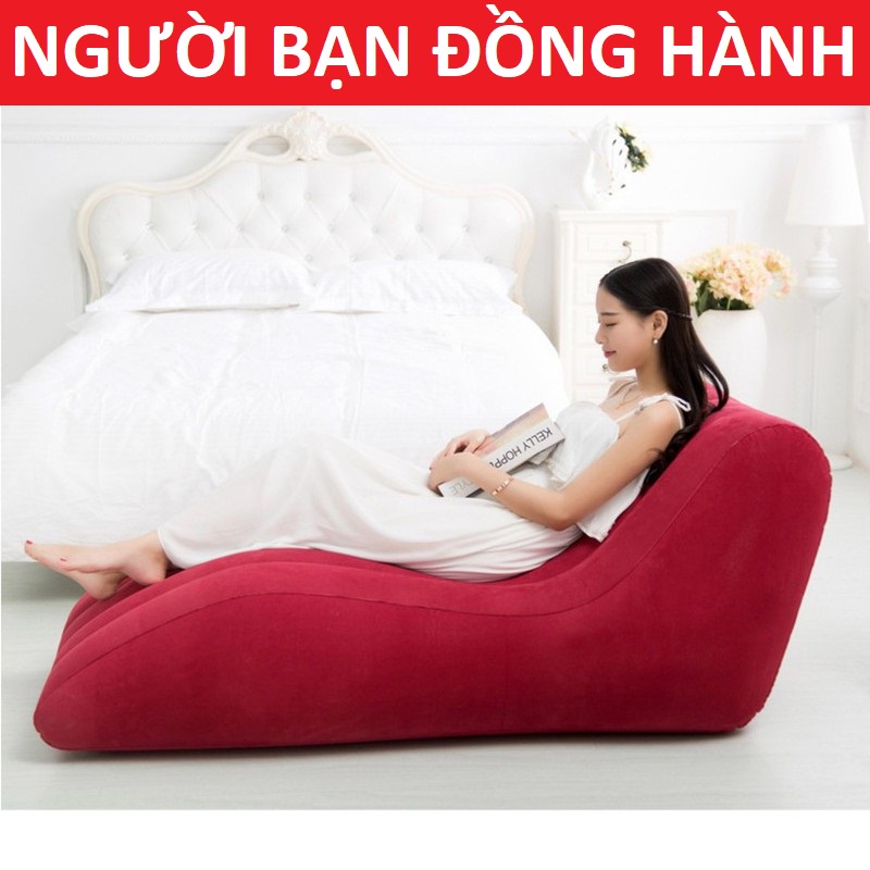 Ghế tình yêu bơm hơi cao cấp tặng kèm bơm điện