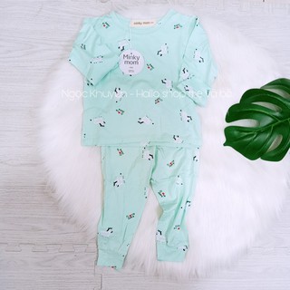 Bộ Minky Mon thun lạnh dài tay cho bé