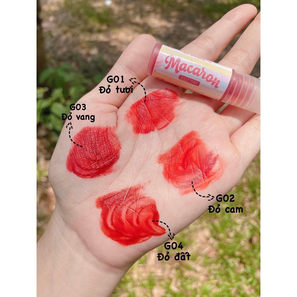 Son Tint Lì, Lâu Trôi, Đầu Bi Lăn Gy Trần Macaron Jelly Tint phiên bản mới nhất giá rẻ